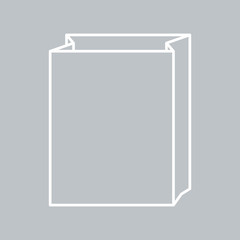 Paper bag icon on gray background for any occasion