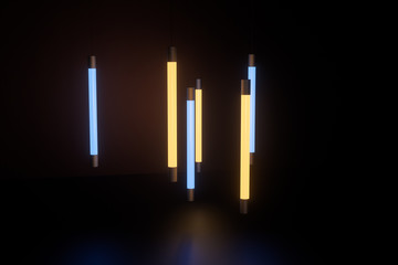 abstract glowing lines, 3d rendering
