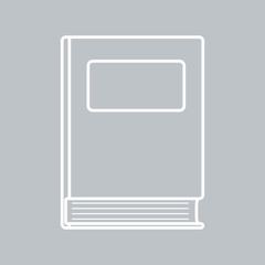 Book flat icon on gray background for any occasion