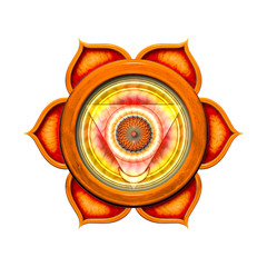 Sakralchakra Mandala freigestellt