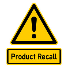 nbcs12 NewBigCombinationSign nbcs - english text - Product Recall: warning sign with exclamation mark - triangular - black yellow - xxl e7341