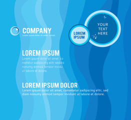 Background concept design for brochure or flyer, abstract water flow.