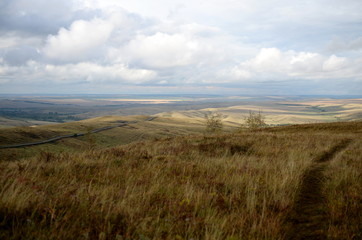 Autumn foothills of Altai. Western Siberia. Russia