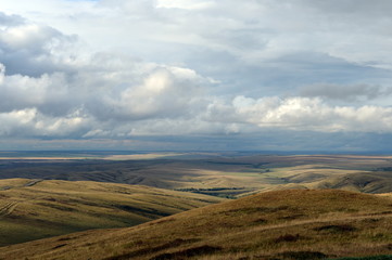 Autumn foothills of Altai. Western Siberia. Russia