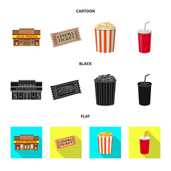 Vector illustration of television and filming logo. Set of television and viewing vector icon for stock.