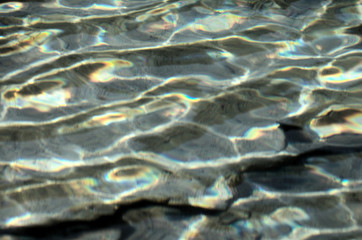 Fototapeta na wymiar Caumasee, rippled pattern and caustics on lake bed