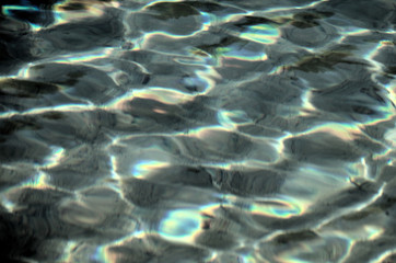 Obraz premium Caumasee, rippled pattern and caustics on lake bed