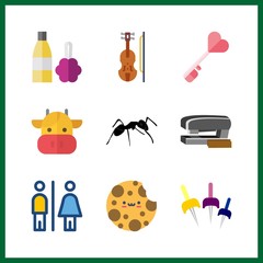 9 close icon. Vector illustration close set. cow and gel icons for close works