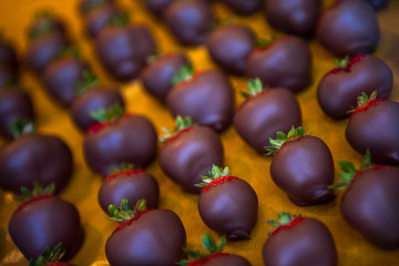 dark chocolate covered strawberries