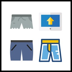 4 makeup icon. Vector illustration makeup set. shorts and short icons for makeup works