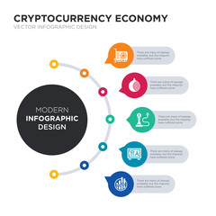 modern business infographic illustration design contains stocks, strongbox, tactical, tor, vga card simple vector icons. set of 5 isolated filled icons. editable sign and symbols