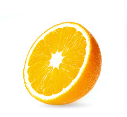 Fresh orange isolated on white background