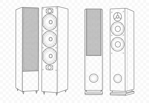 Speakers Sketch Vector Illustration Stock Vector  Illustration of  equipment design 63234939