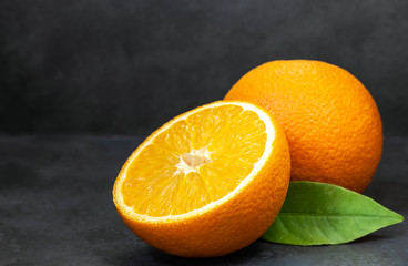 Fresh orange isolated on white background