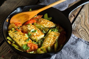 Grilled halloumi cheese Cyprus