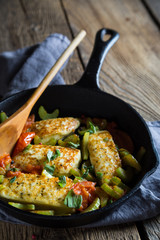 Grilled halloumi cheese Cyprus