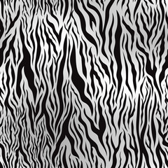 Bright white tiger skin, seamless pattern