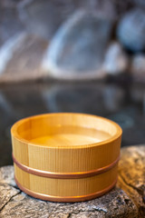 日本の温泉　和風イメージ