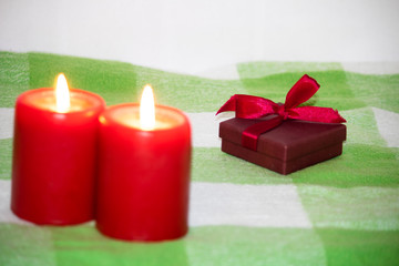 Christmas candle comfort