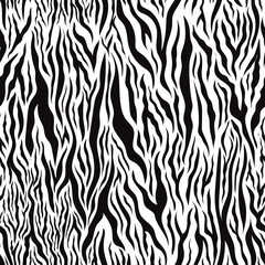Fototapeta na wymiar Black and white tiger skin, seamless pattern