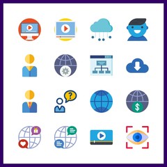 16 interface icon. Vector illustration interface set. sitemap and manager icons for interface works