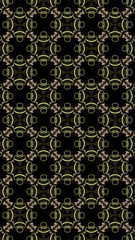 Ornate geometric pattern and abstract multicolored background