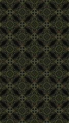 Ornate geometric pattern and abstract multicolored background