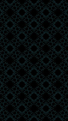 Ornate geometric pattern and abstract multicolored background