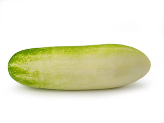 Fresh cucumber on white background. (clipping path)