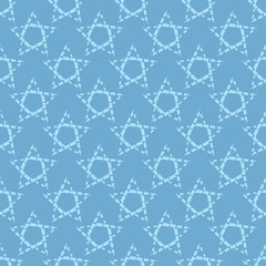 Fototapeta premium Seamless pattern with decorative stars. Stars from different squares. Stars in the sky. Can be used for wallpaper, textile, invitation card, wrapping, web page background.