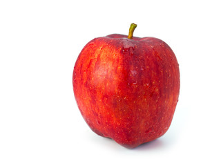  red apple fruit on white background.