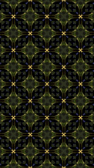 Ornate geometric pattern and abstract multicolored background