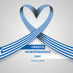 Happy Hellenic Republic Independence Day Vector Template Design  Illustration