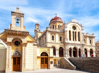 Fototapeta na wymiar Agios Minas (Saint Minas) Cathedral, Heraklion, Crete island, Greece