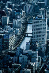 Fototapeta premium 横浜ランドマークタワーから見える街並み