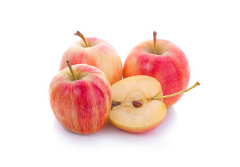 Red apple isolated on white background