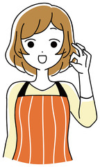 主婦　ママ　OKサイン