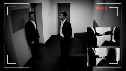 Young manager giving narcotics to co-worker, CCTV camera evidence, crime record