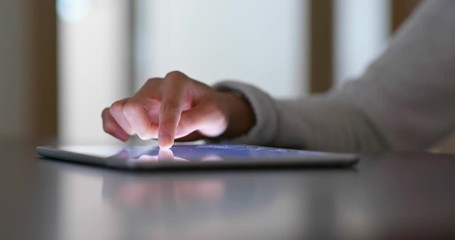 Woman use of tablet computer