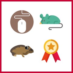 4 click icon. Vector illustration click set. mouse and quality icons for click works