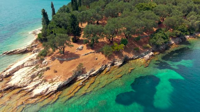 aerial view of greek  island