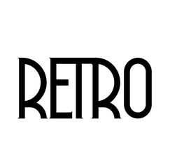 retro label on white