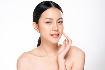 Obraz na płótnie Canvas Beautiful Young asian Woman with Clean Fresh Skin