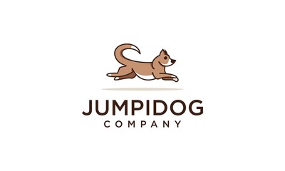 modern jump dog icon