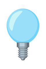 Colorful cartoon light orb bulb