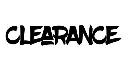 clearance stamp on white