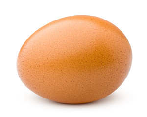 chicken egg, isolated on white background, clipping path, full depth of field