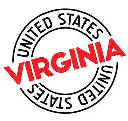 virginia stamp on white