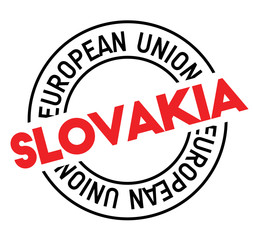 slovakia stamp on white