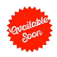 available soon stamp on white